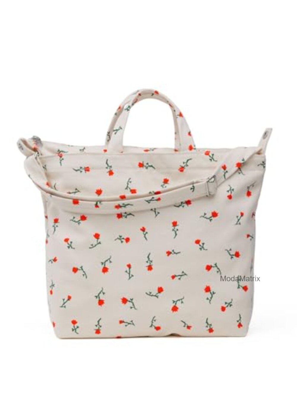 Horizontal Zip Duck Bag Messenger Floral Print Fits 15" Laptop